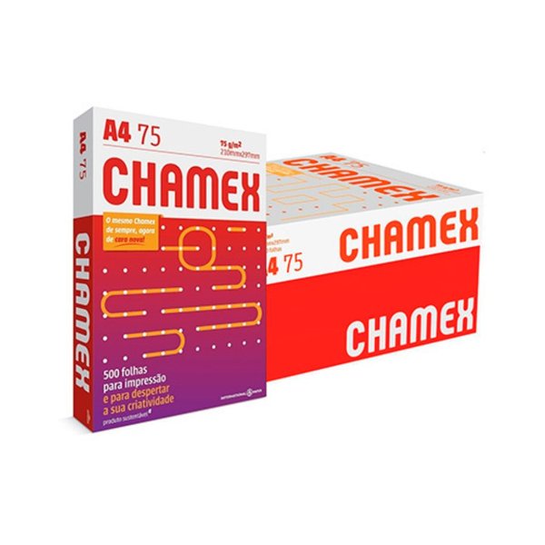 Papel A4 Office Branco com 5000 Folhas (10 Pacotes de 500 Folhas) - Chamex
